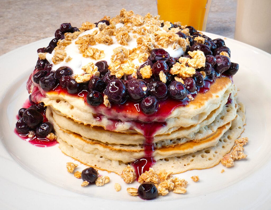 Blueberry Crunch Pancakes